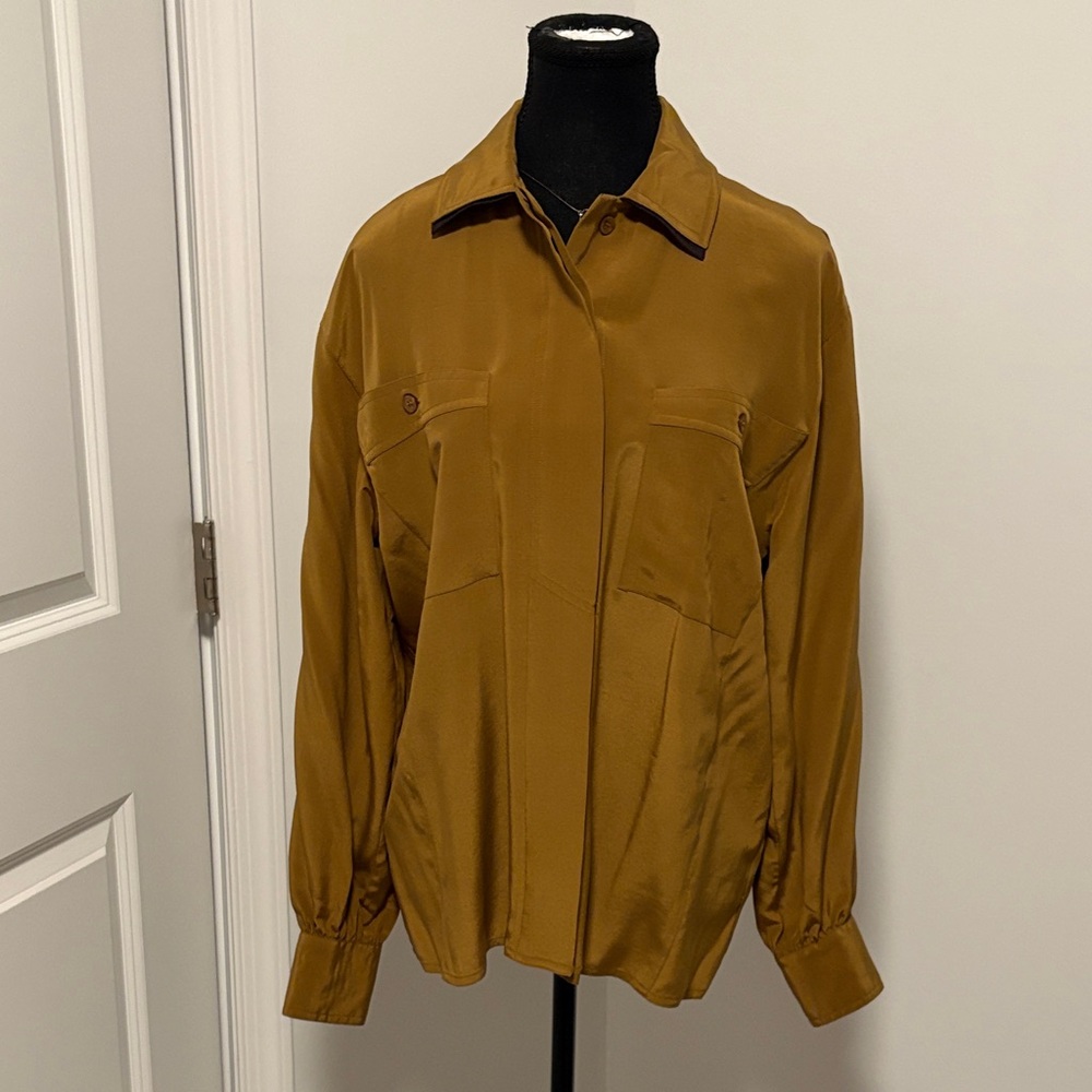 Harve Benard Gold Button Down Shirt